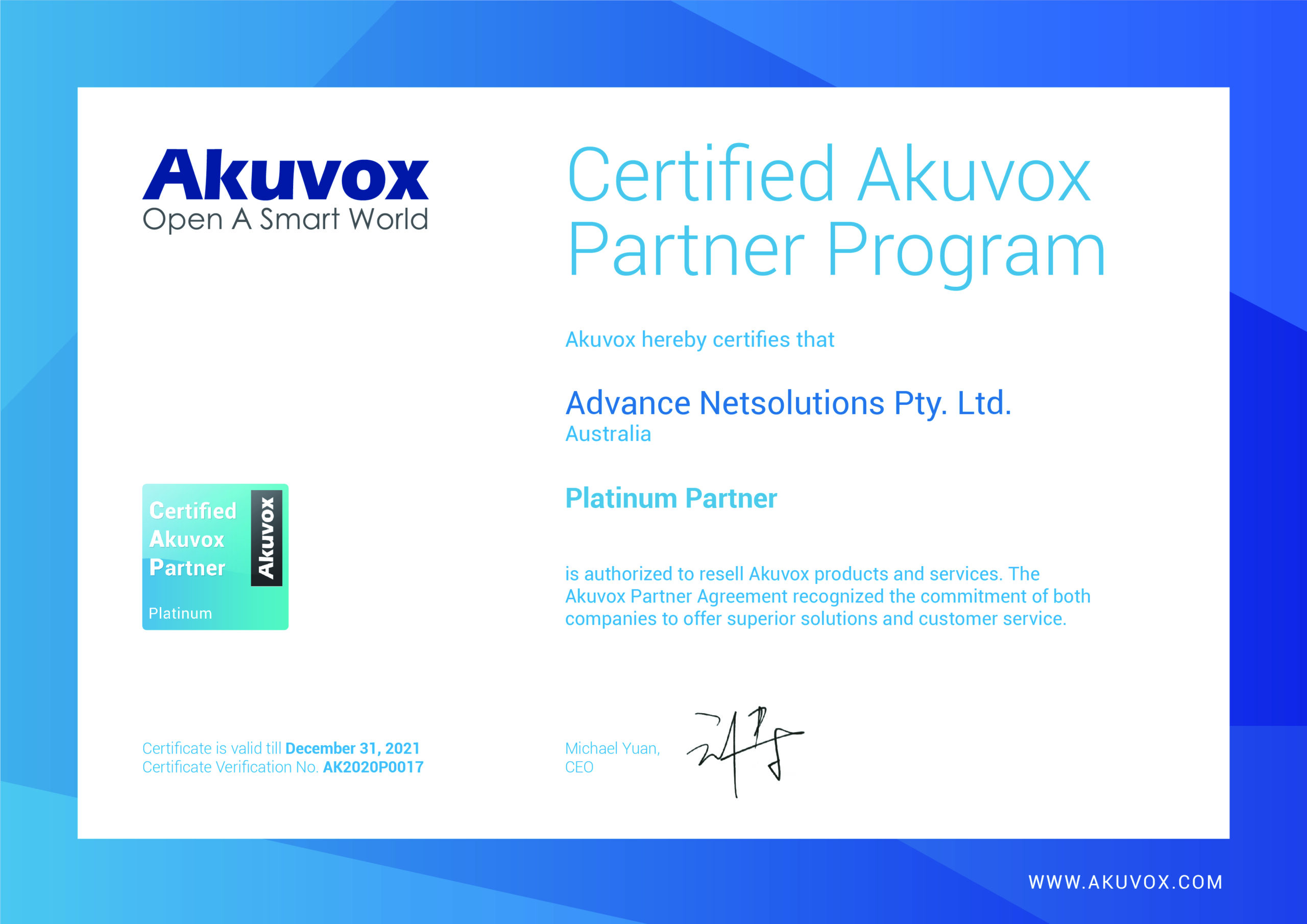 advance-NET - Akuvox Australia Distributor